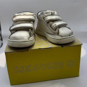 Golden Goose Kid's June Nappa Leather Suede Star Sneakers, Size 21 Toddler